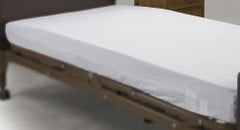 drive White Fitted Bed Sheet, 36 x 80 x 6 Inch
