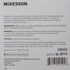 McKesson Lubricating Jelly - Water Based Non-Sticky, Non-Greasy Lubricant Gel