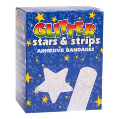 Glitter Stat Strip® Kid Design (Glitter Stars and Stripes) Adhesive Strip, 3/4 x 3 Inch