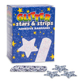 Glitter Stat Strip® Kid Design (Glitter Stars and Stripes) Adhesive Strip, 3/4 x 3 Inch