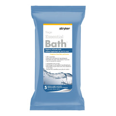 Essential Bath Rinse-Free Bath Wipes, Soft Pack