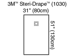 3M Steri-Drape Sterile Aperture EENT Drape, 31 x 51 Inch