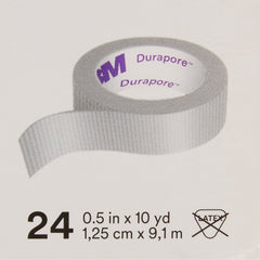 3M Durapore Silk-Like Cloth Medical Tape, 1/2 Inch x 10 Yard, White