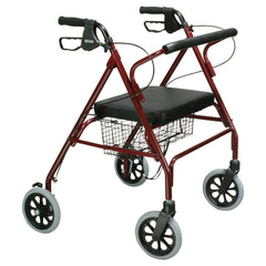 drive Go-Lite Bariatric 4 Wheel Rollator, Red
