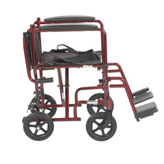 drive Lightweight Transport Chair, Red, 17-Inch Seat Width
