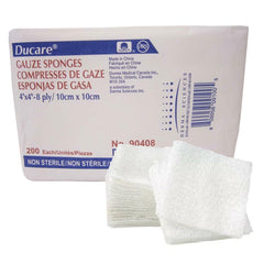 Ducare NonSterile USP Type VII Gauze Sponge, 4 x 4 Inch