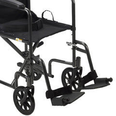 drive Lightweight Steel Transport Chair, 17-Inch Seat Width