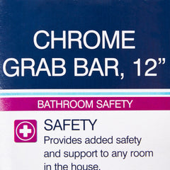 drive Chrome Knurled Grab Bar, 12"
