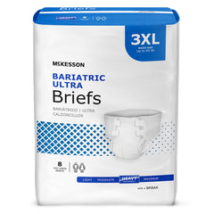 McKesson Ultra Bariatric Brief 3XL, BRBAR, Heavy Absorbency, 8 Ct