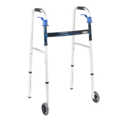 drive Aluminum Dual Release Folding Walker, 32 – 39 Inch Height