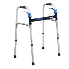 drive Deluxe Aluminum Dual Release Folding Walker, 32 – 39 Inch Height