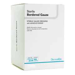 DermaRite® Gauze Adhesive Dressing, White, Sterile, 4 X 8 inch