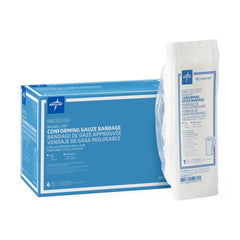 Medline Bulkee Lite Conforming Gauze Bandage, Sterile, 4" x 4.1 yd Stretched, 96 Count