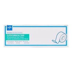 Medline Essentials Silk-Like Cloth Surgical Tape, 1 Inch x 10 Yards per Roll, Box of 12 Rolls