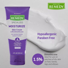 Medline Remedy Specialized Skin Cream, Unscented, 2 oz., Advanced Moisturizing Formula for Dry Skin