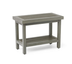 ALUMINUM RECT. BATH BENCH W/ FAUX WOOD