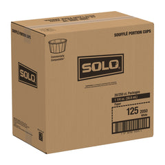 Solo Paper Souffle Cup, White, Disposable, 1.25 oz