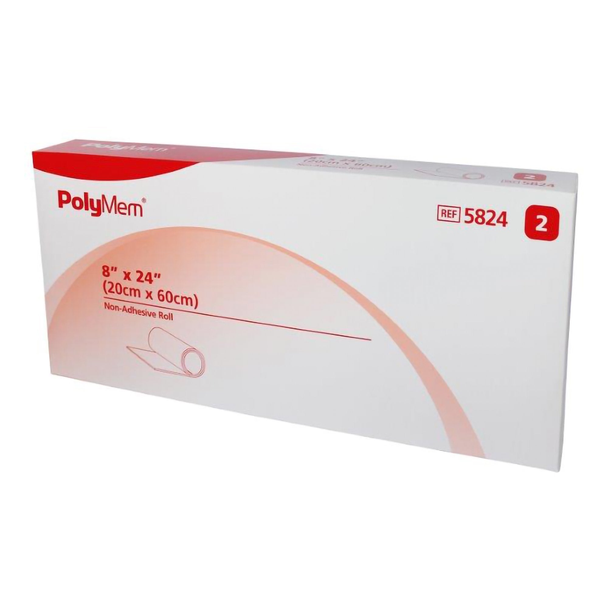 PolyMem® Nonadhesive without Border Foam Dressing, 8 x 24 Inch