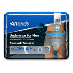 Attends® Discreet Men's Underwear, Level 5, Small / Medium