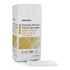 McKesson NonSterile USP Type VII Gauze Sponge, 4 x 4 Inch