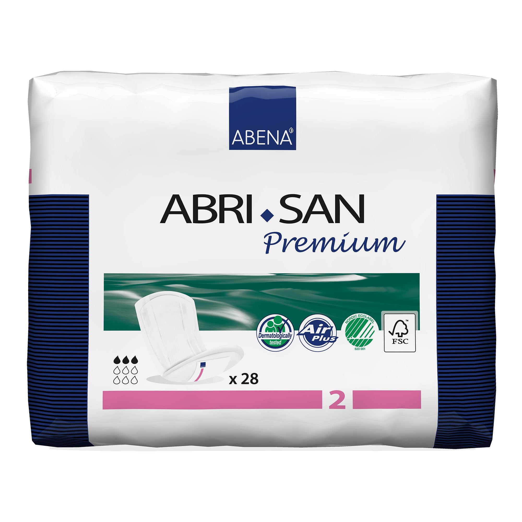 Abri-San Premium 2 Bladder Control Pad, 10-Inch Length