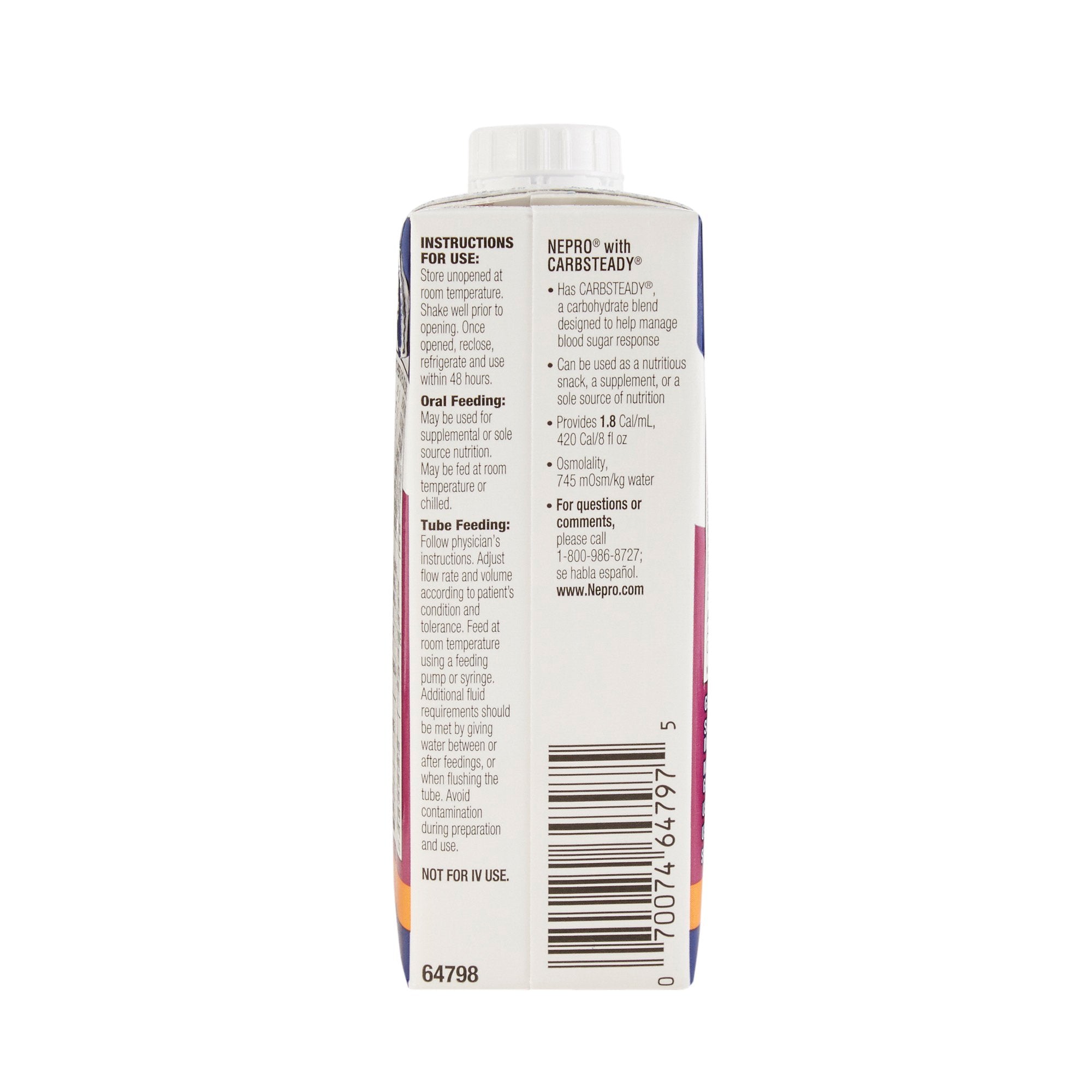 Nepro with Carbsteady Oral Supplement, Butter Pecan, Ready-to-Use, 8-oz Carton