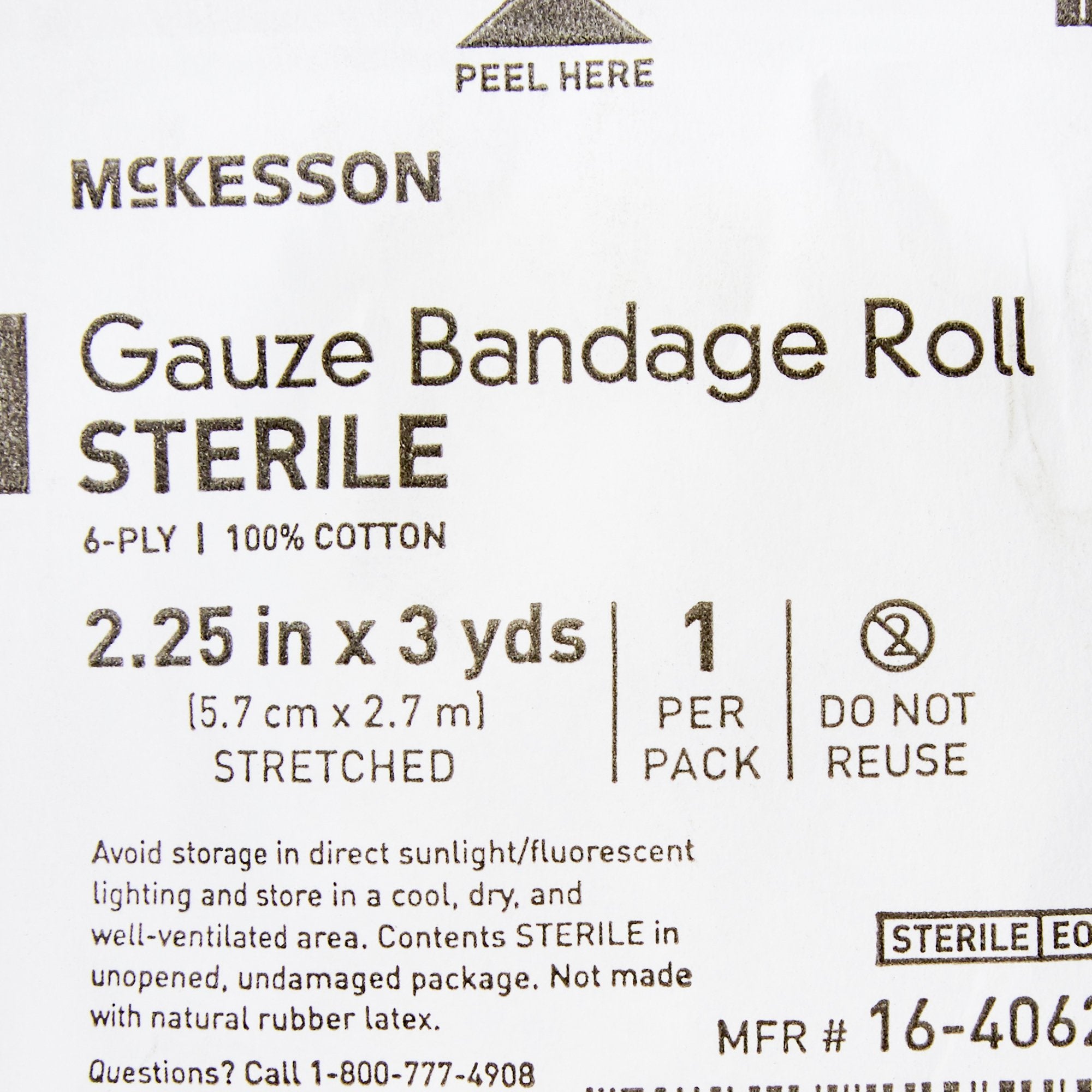 McKesson Sterile Fluff Bandage Roll, 2-1/4 Inch x 3 Yard