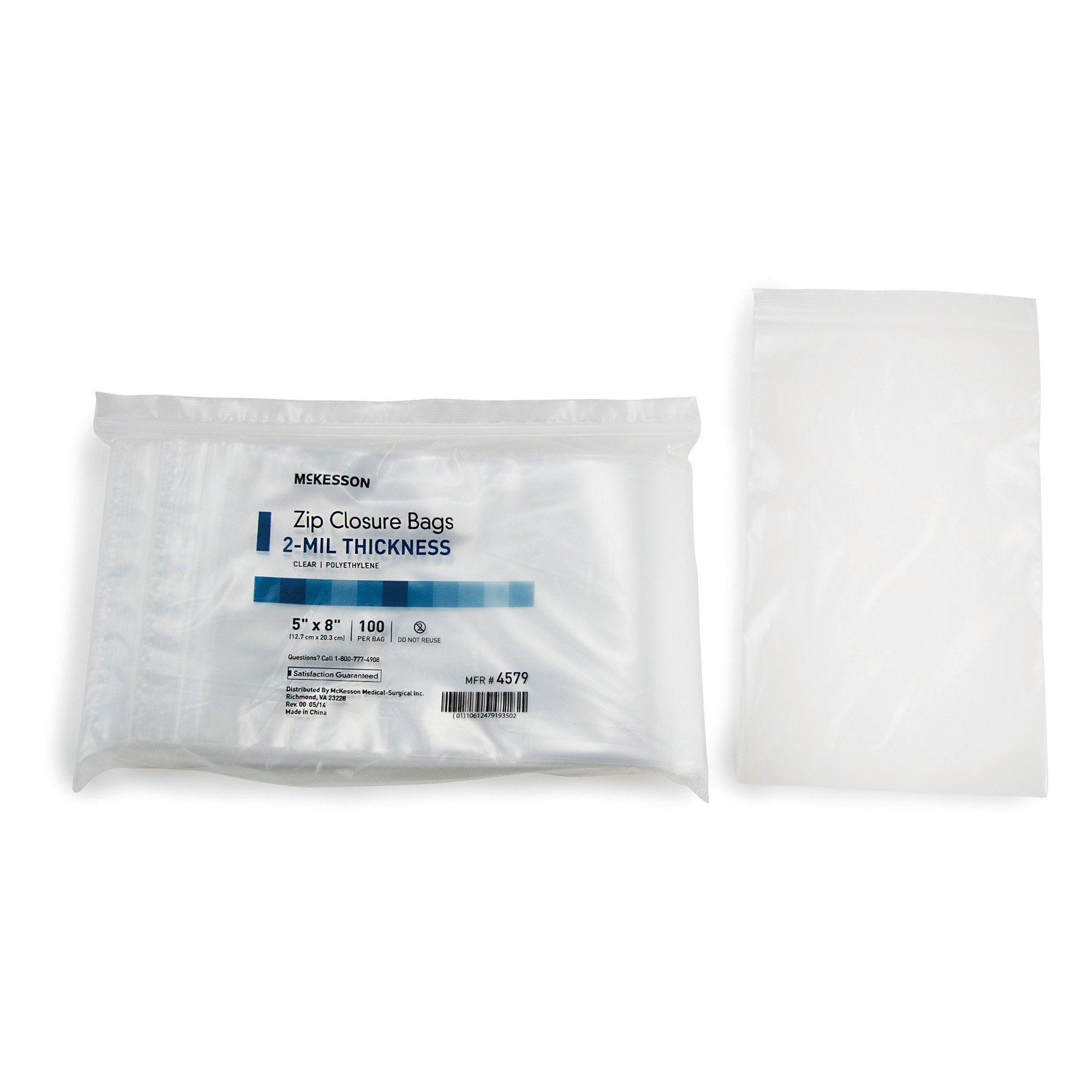 McKesson 5 X 8 Inch Zip Closure Bag