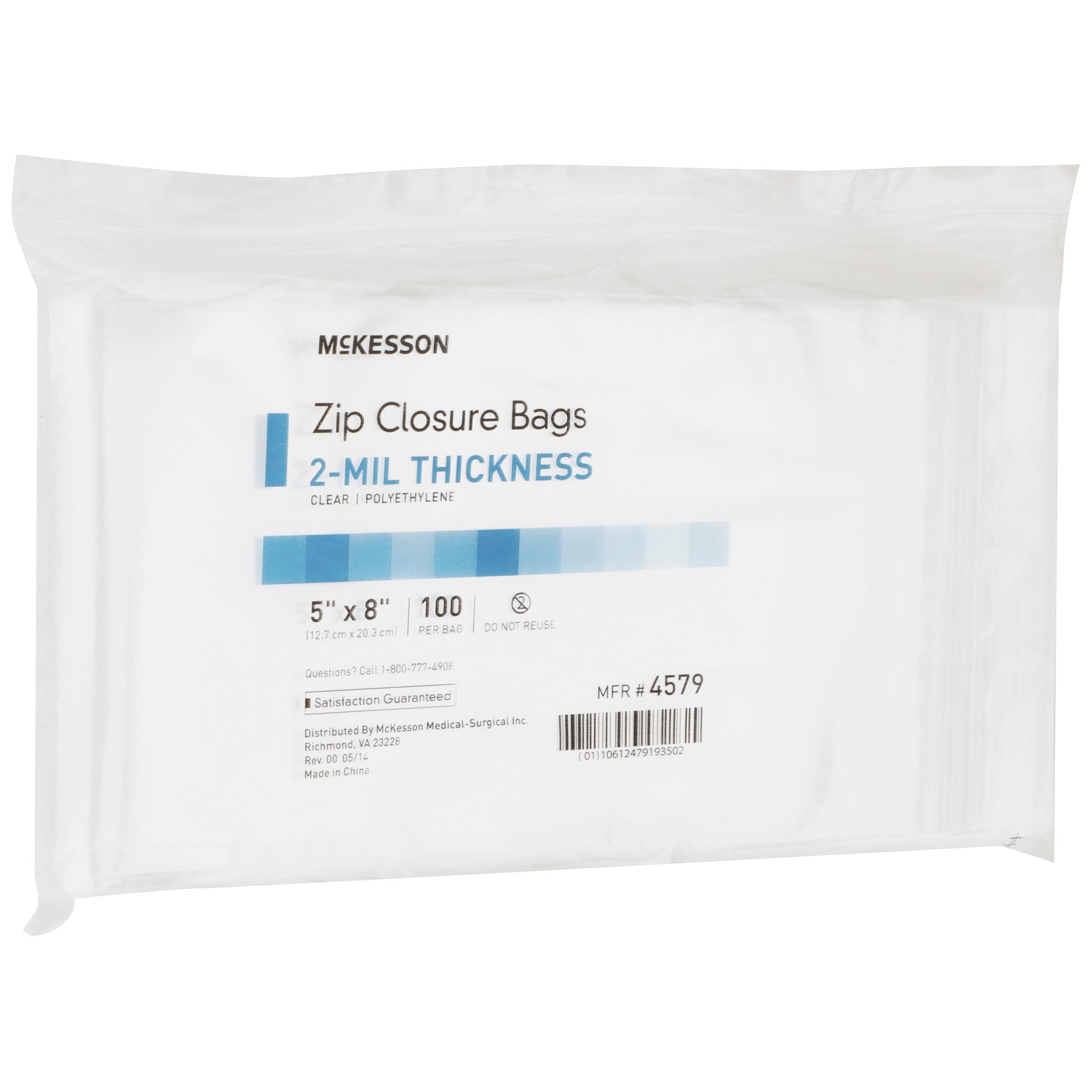 McKesson 5 X 8 Inch Zip Closure Bag