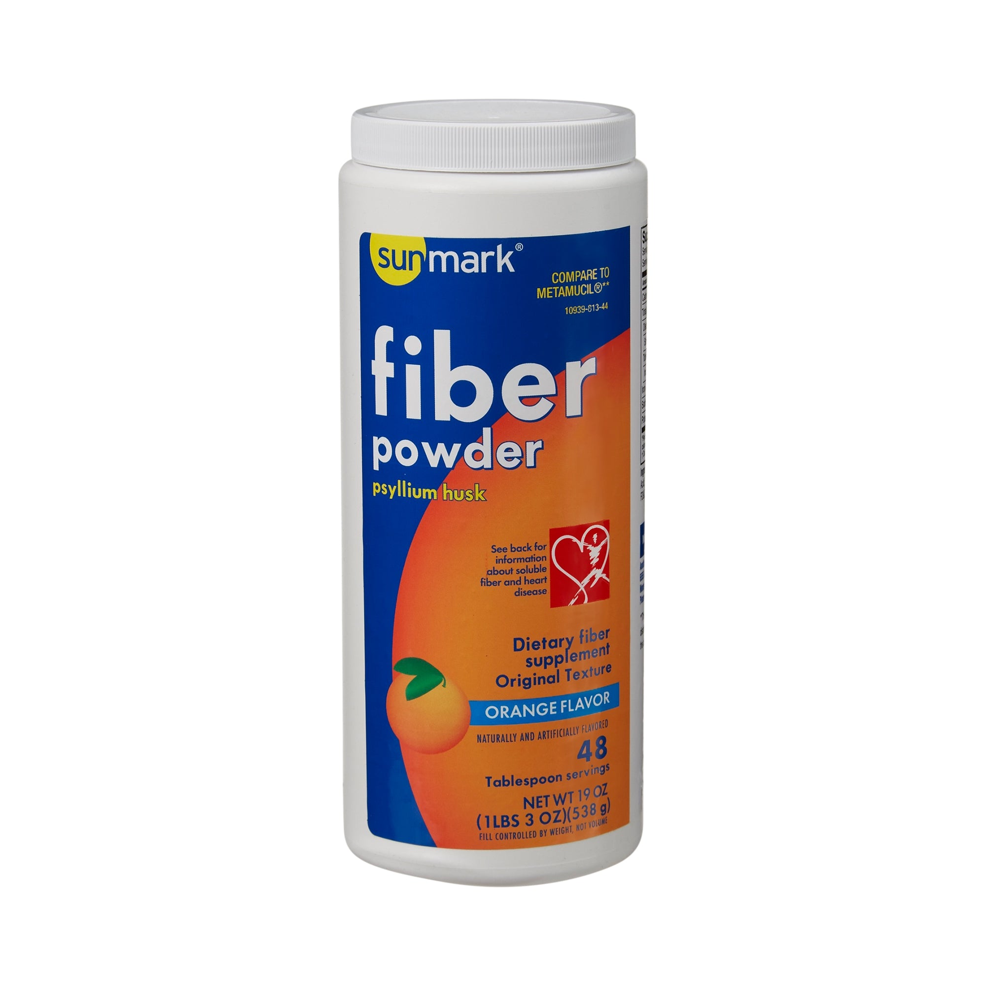 sunmark® Psyllium Husk Fiber Supplement, 19-ounce Bottle, Orange Flavor