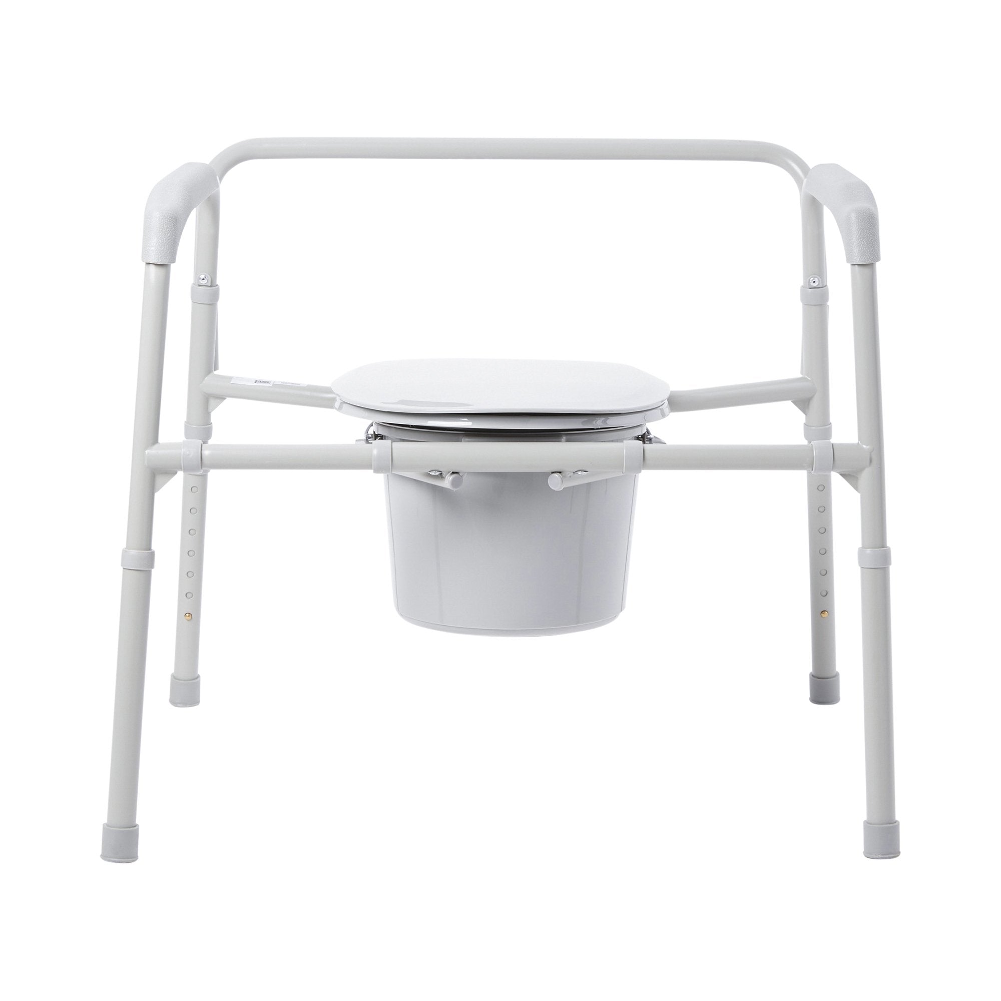 McKesson Fixed Arm Steel Folding Commode Chair, 15Â½ â€“ 22 Inch
