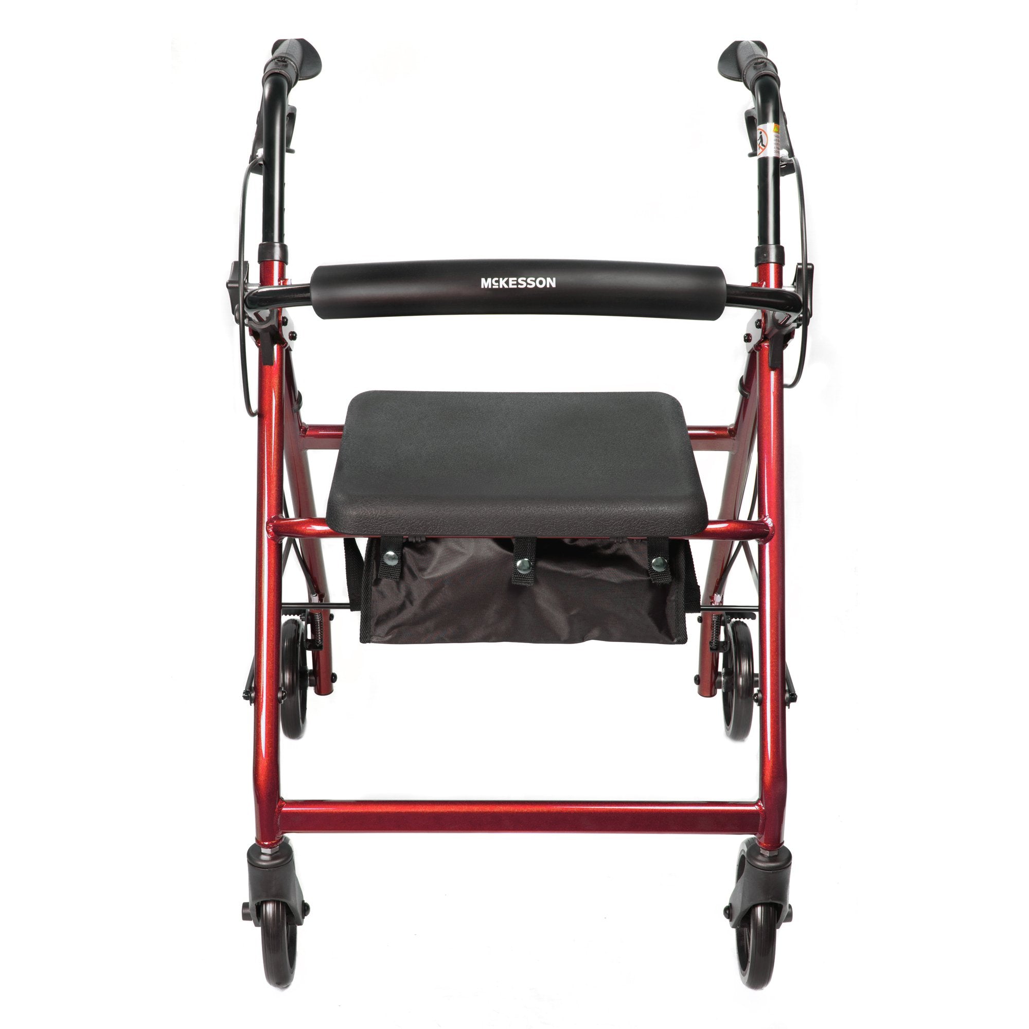 McKesson Folding Aluminum 4-Wheel Rollator, Red