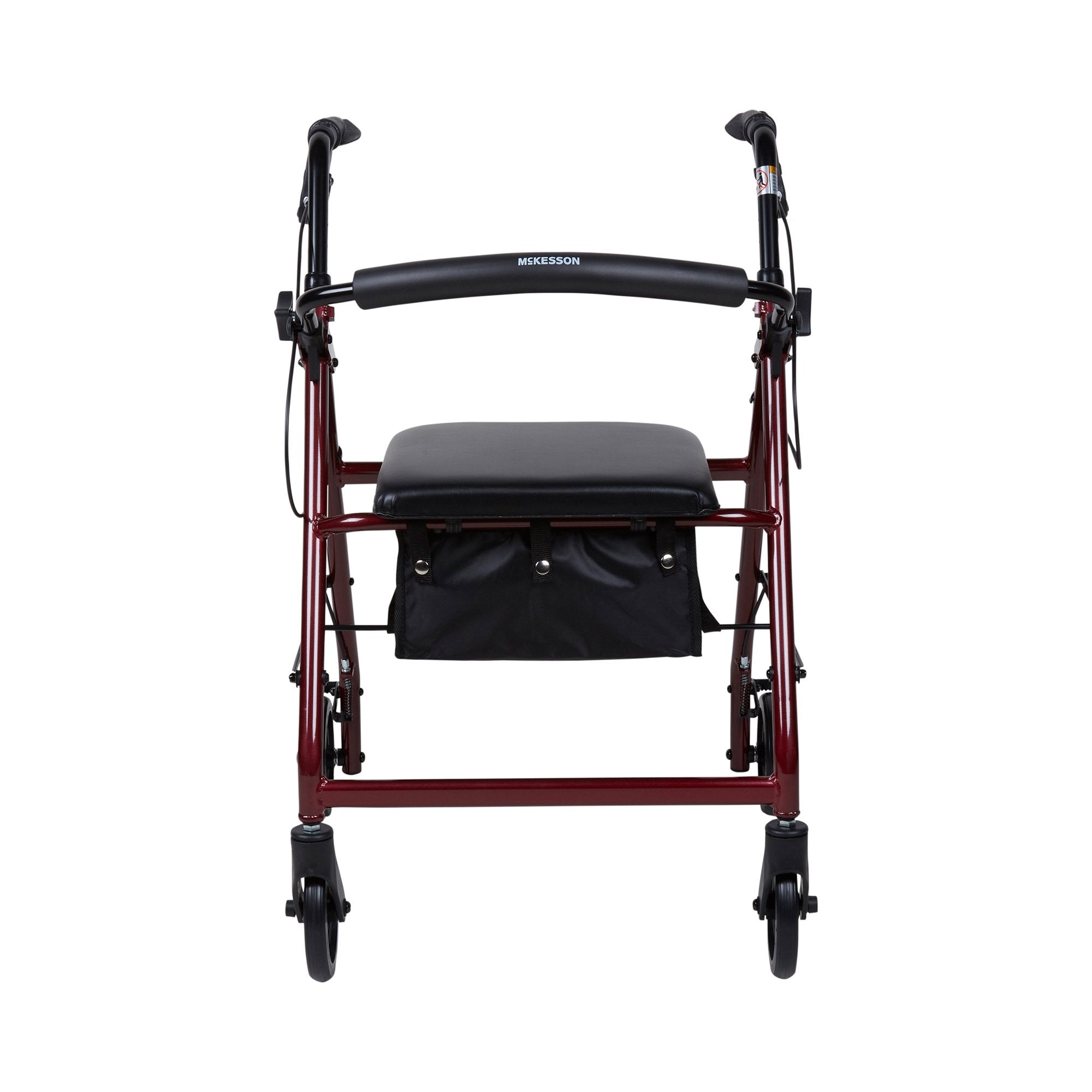 McKesson Folding Aluminum 4-Wheel Rollator, Red