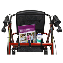 McKesson Folding Aluminum 4-Wheel Rollator, Red