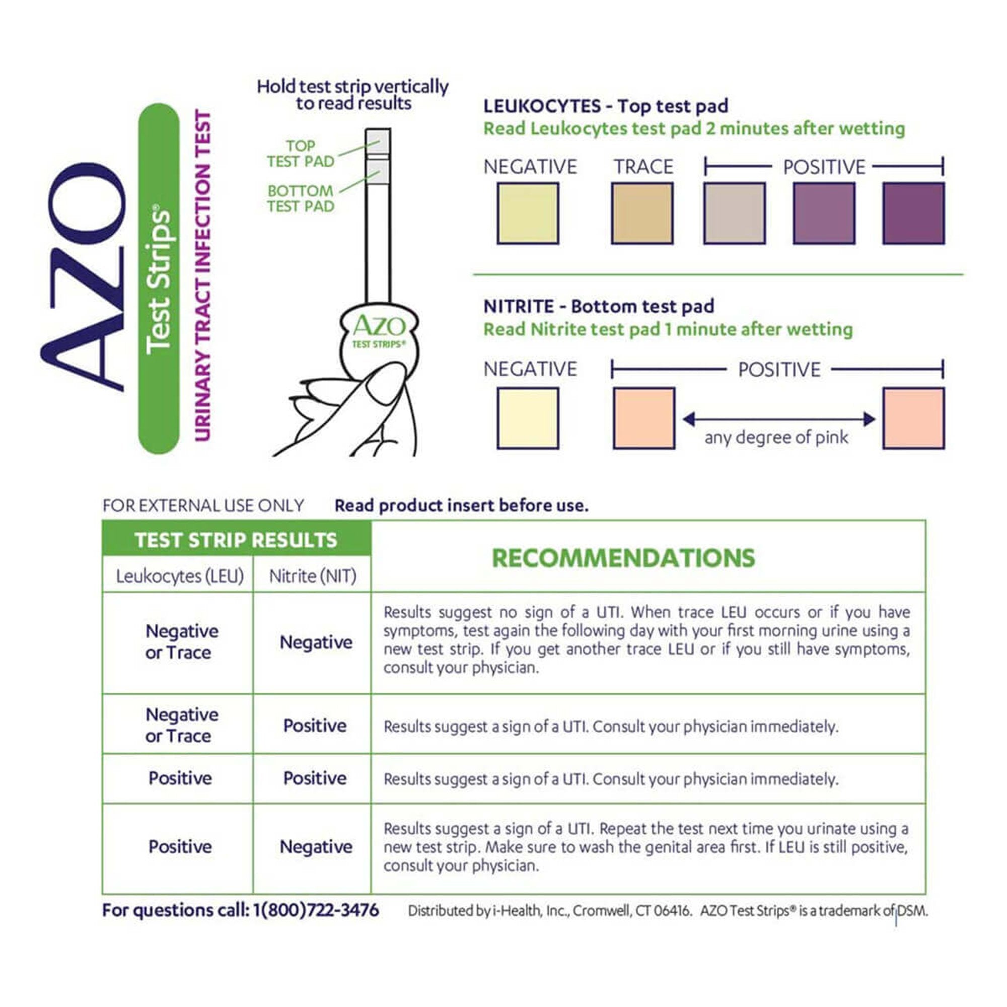 AZO Test Strips® Urinary Tract Infection Detection Home Device Rapid Test