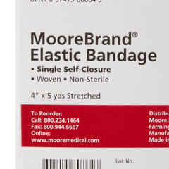McKesson Single Hook and Loop Closure Elastic Bandage, 4 Inch x 4-1/2 Yard