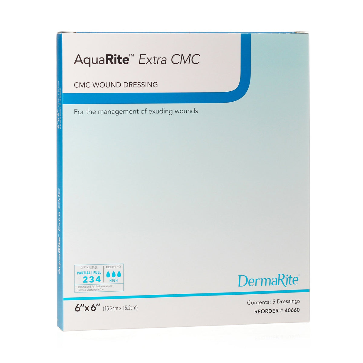 AquaRite Extra CMC Wound Dressing, 6 x 6 Inch