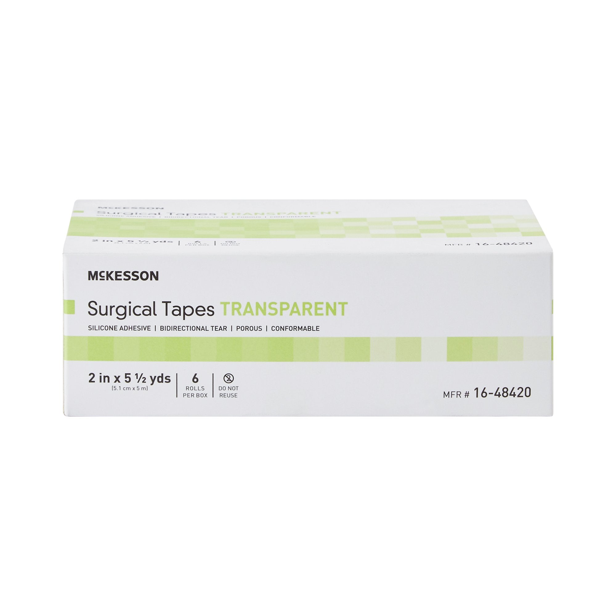 McKesson Silicone Medical Tape, 2 Inch x 5-1/2 Yard, Transparent