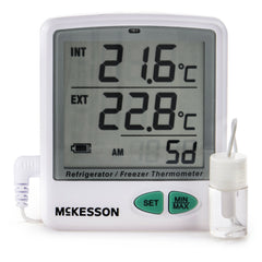 McKesson Datalogging Refrigerator / Freezer Thermometer, Digital Display, -58Â° to +158Â°F (-50Â° to +70Â°C)