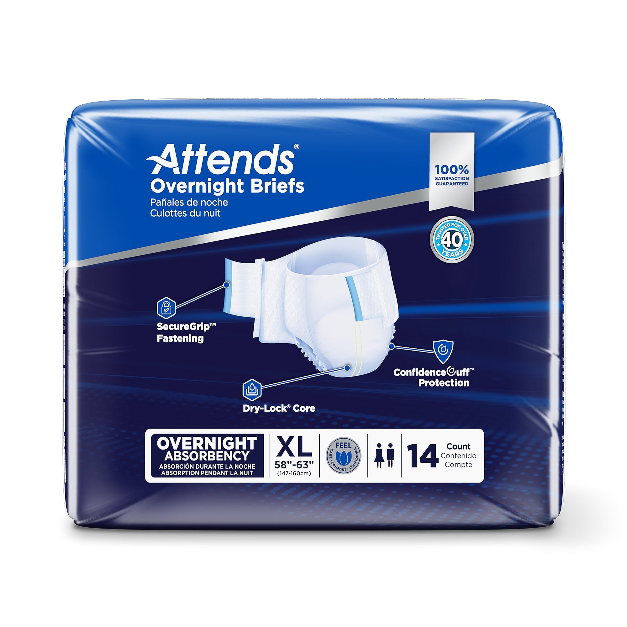 Attends® Briefs with Overnight Protection, X-Large