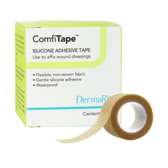 ComfiTape Silicone Medical Tape, 1 Inch x 3-7/25 Yard, Tan