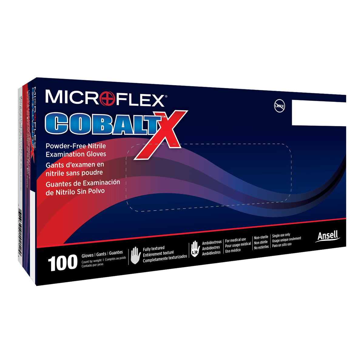 Cobalt® X Nitrile Exam Glove, Large, Blue