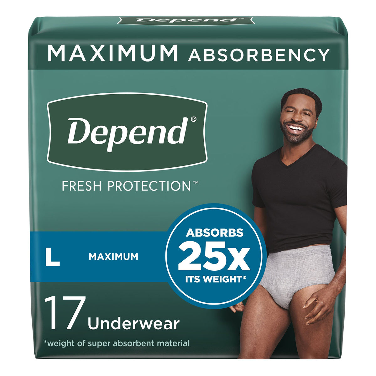 Depend® FIT-FLEX® Absorbent Underwear for Men