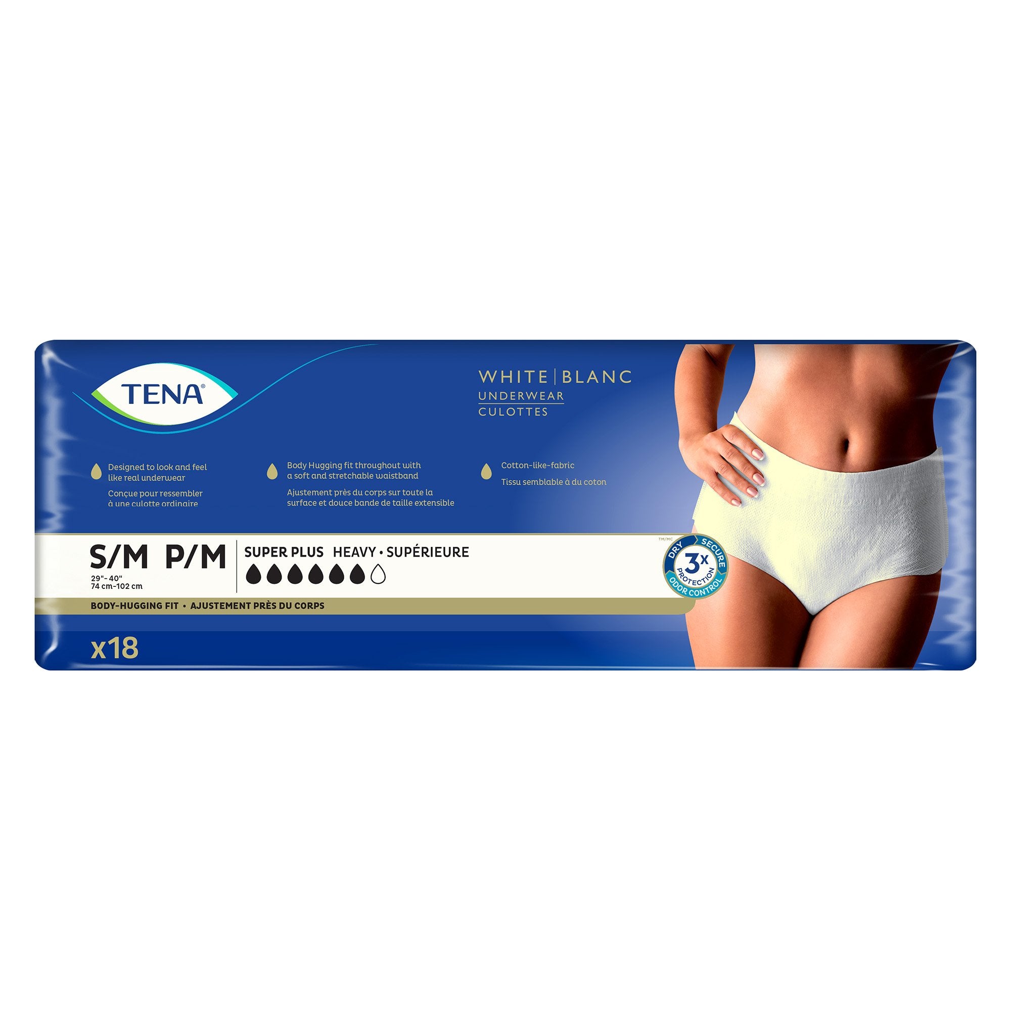 Tena® Women Super Plus Heavy Absorbent Underwear, Small / Medium