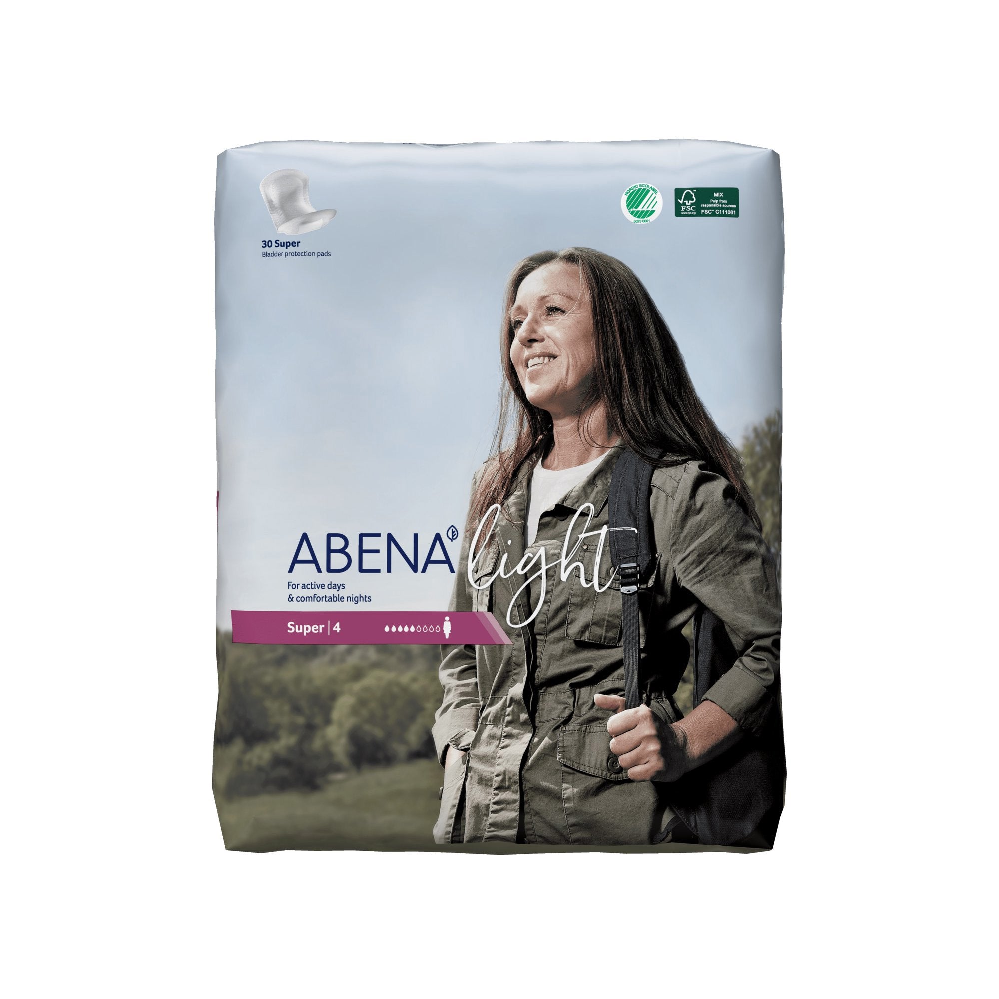 Abena Light Super Bladder Control Pad, 17-Inch Length