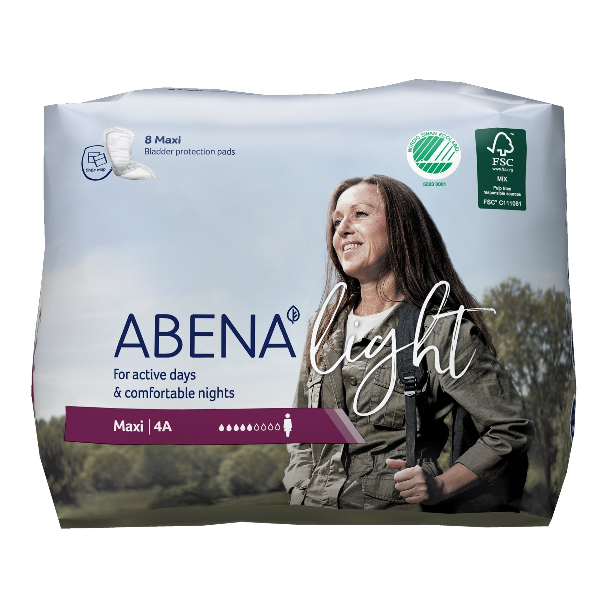 Abena Light Maxi Bladder Control Pad, 16Â½-Inch Length