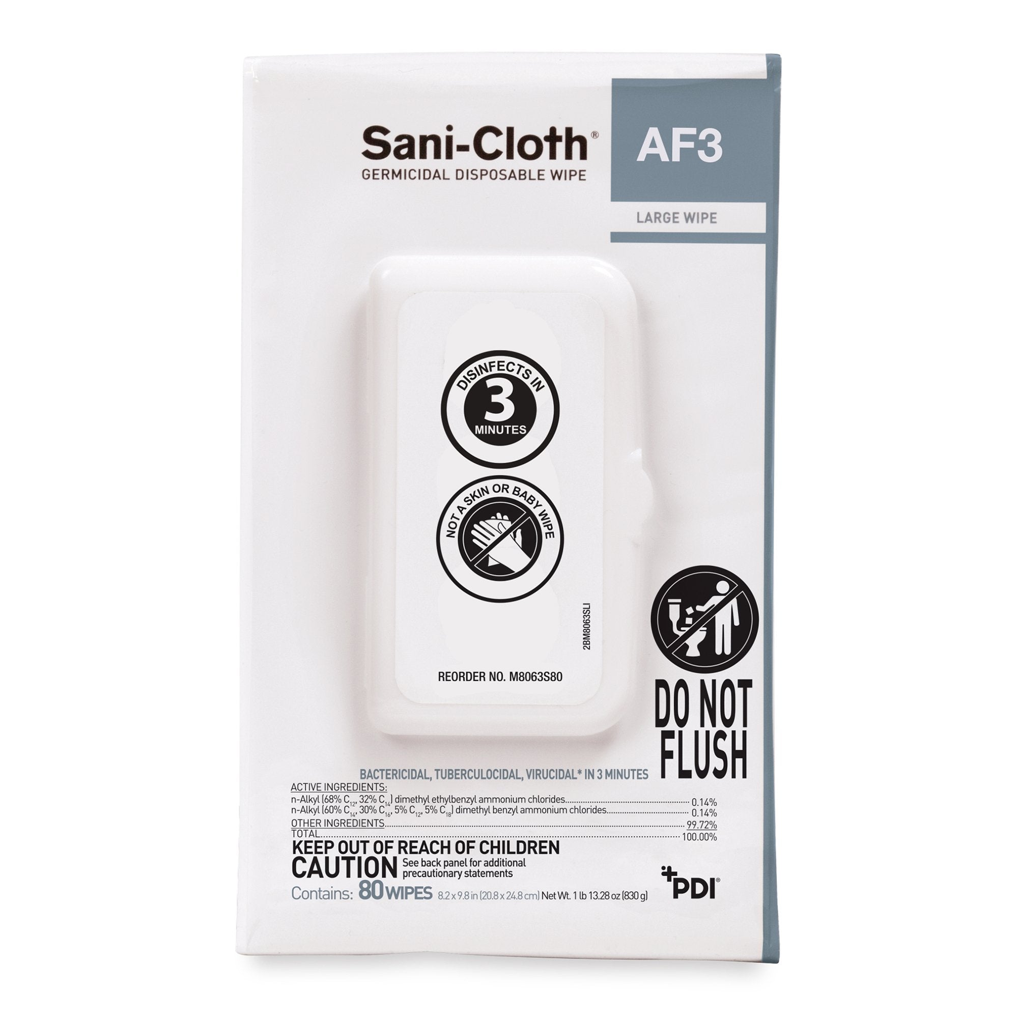 Sani-Cloth® AF3 Surface Disinfectant Cleaner, 80 Count Portable Pack ...