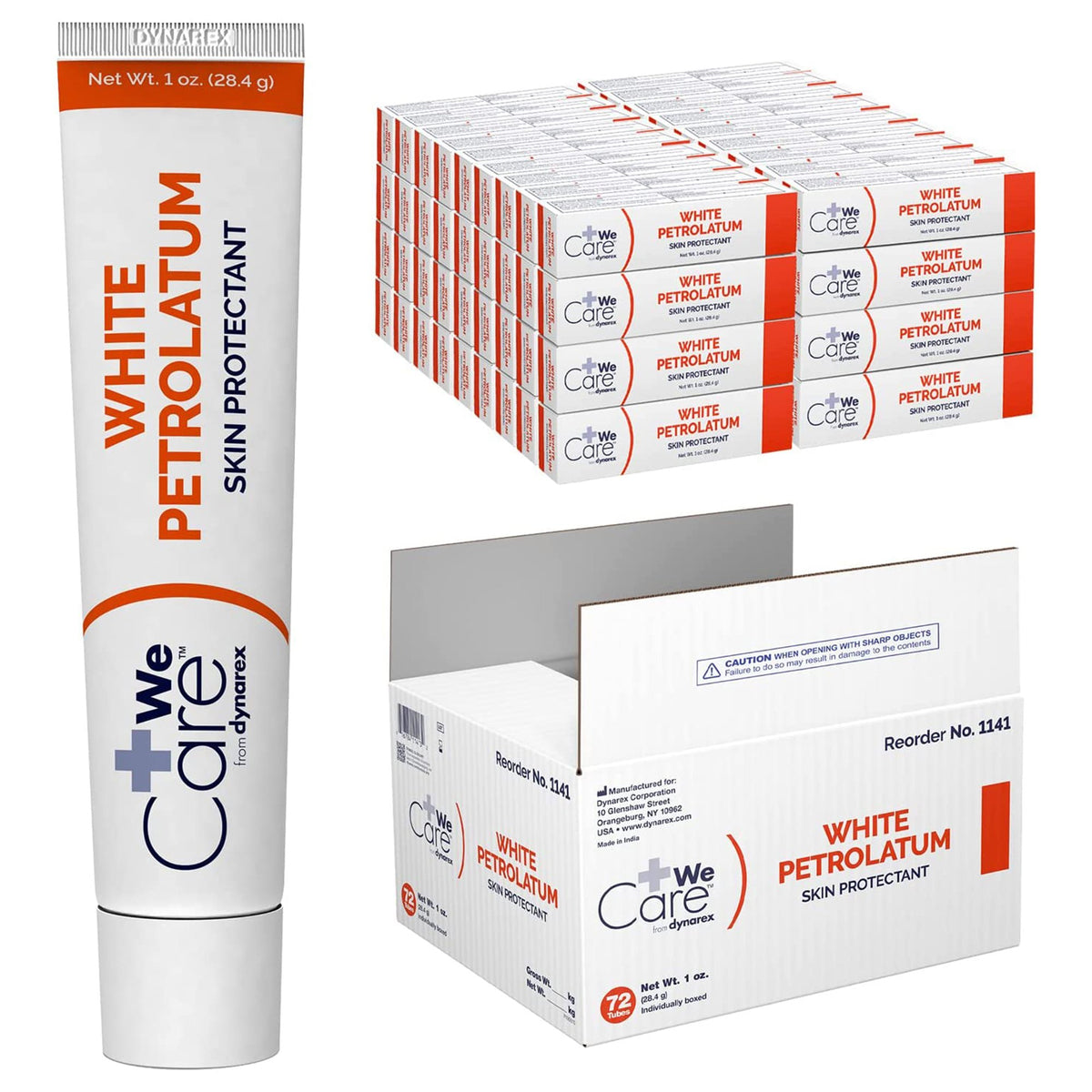dynarex White Petrolatum Petroleum Jelly, 1-ounce Tube