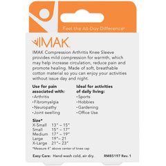 Imak Arthritis Compression Knee Sleeve, Extra Large