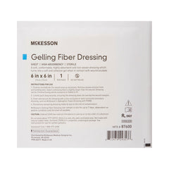 McKesson Absorbent Gelling Fiber Dressing, 6 x 6 Inch